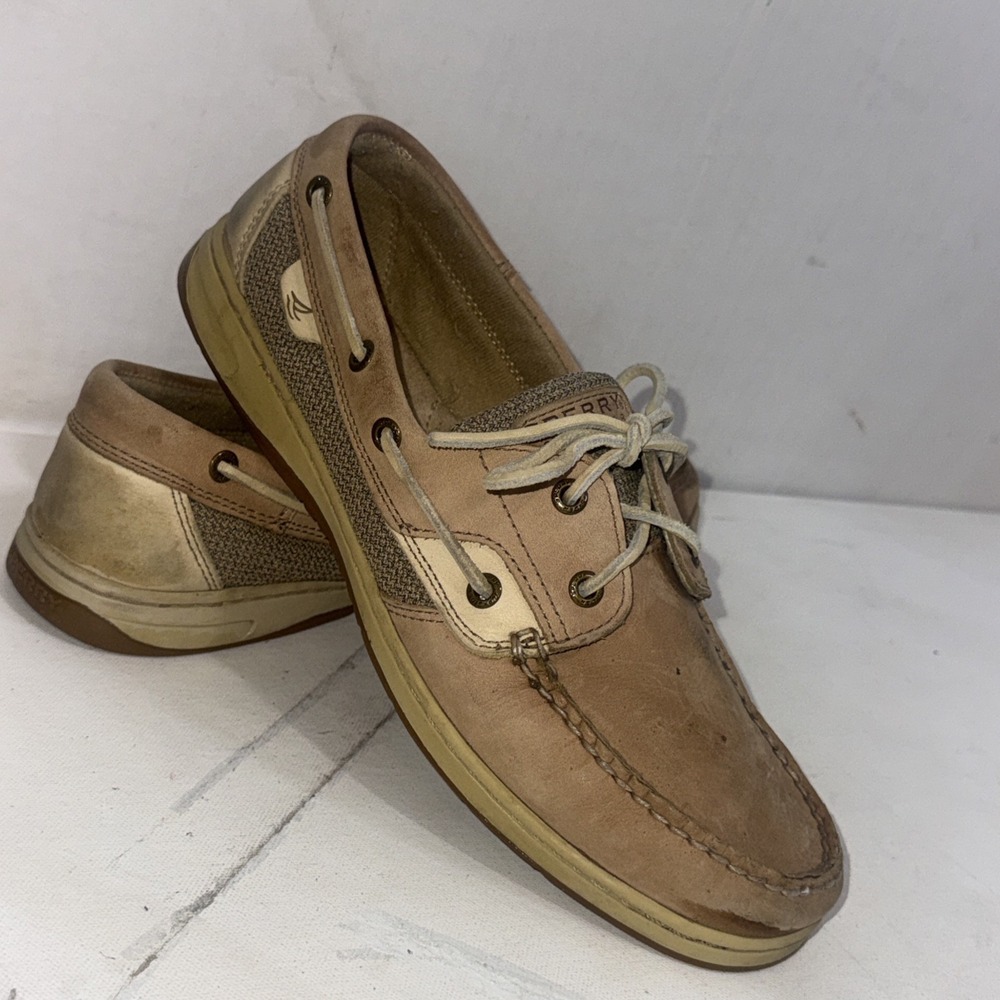 Sperry TOP-SIDER Leather Mesh Boat Old Money Classic Shoes Non-Skid Women's 11